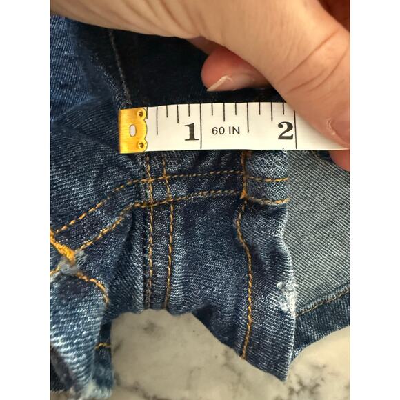 Love Tree‎ Denim Short-all Bib Shorts Distressed Utility Cowgirl- Large - Picture 5 of 7